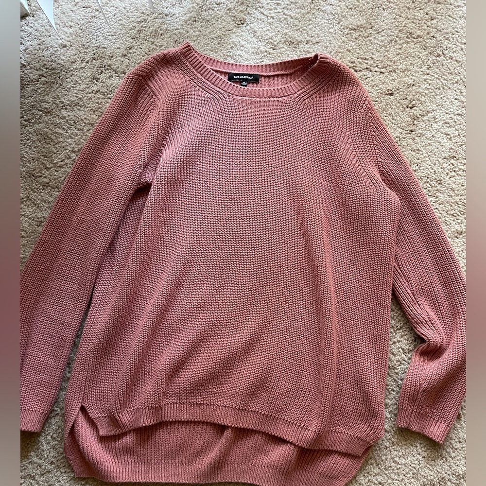 525 America Pink Knit Sweater